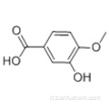 Benzoicacido, 3-idrossi-4-metossi CAS 645-08-9